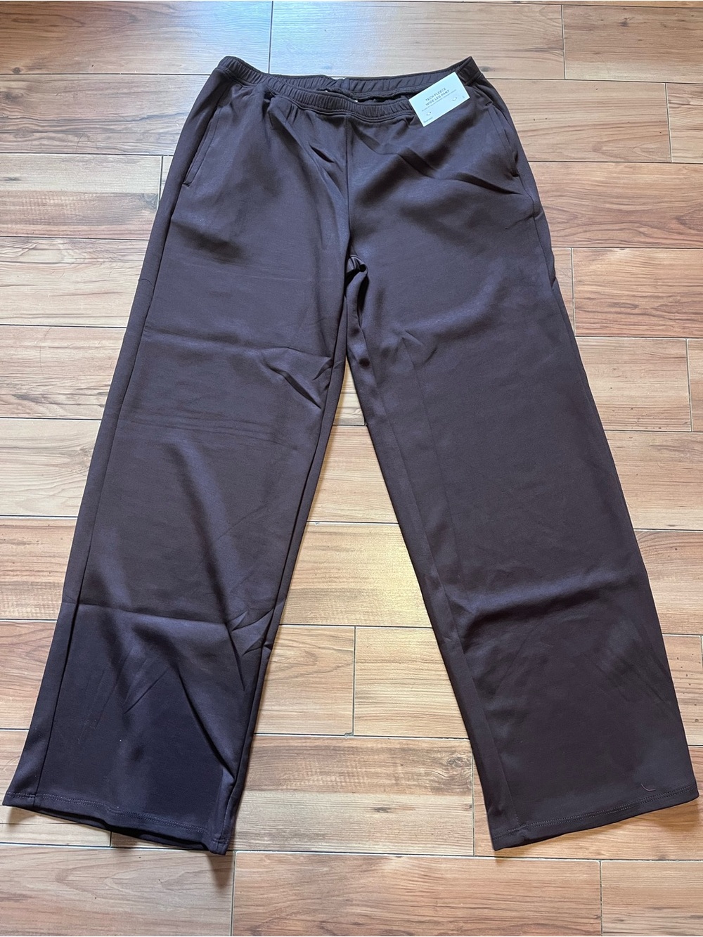 Bluenotes Men's Wide-Leg Drawstring Sweatpants - Dark Brown